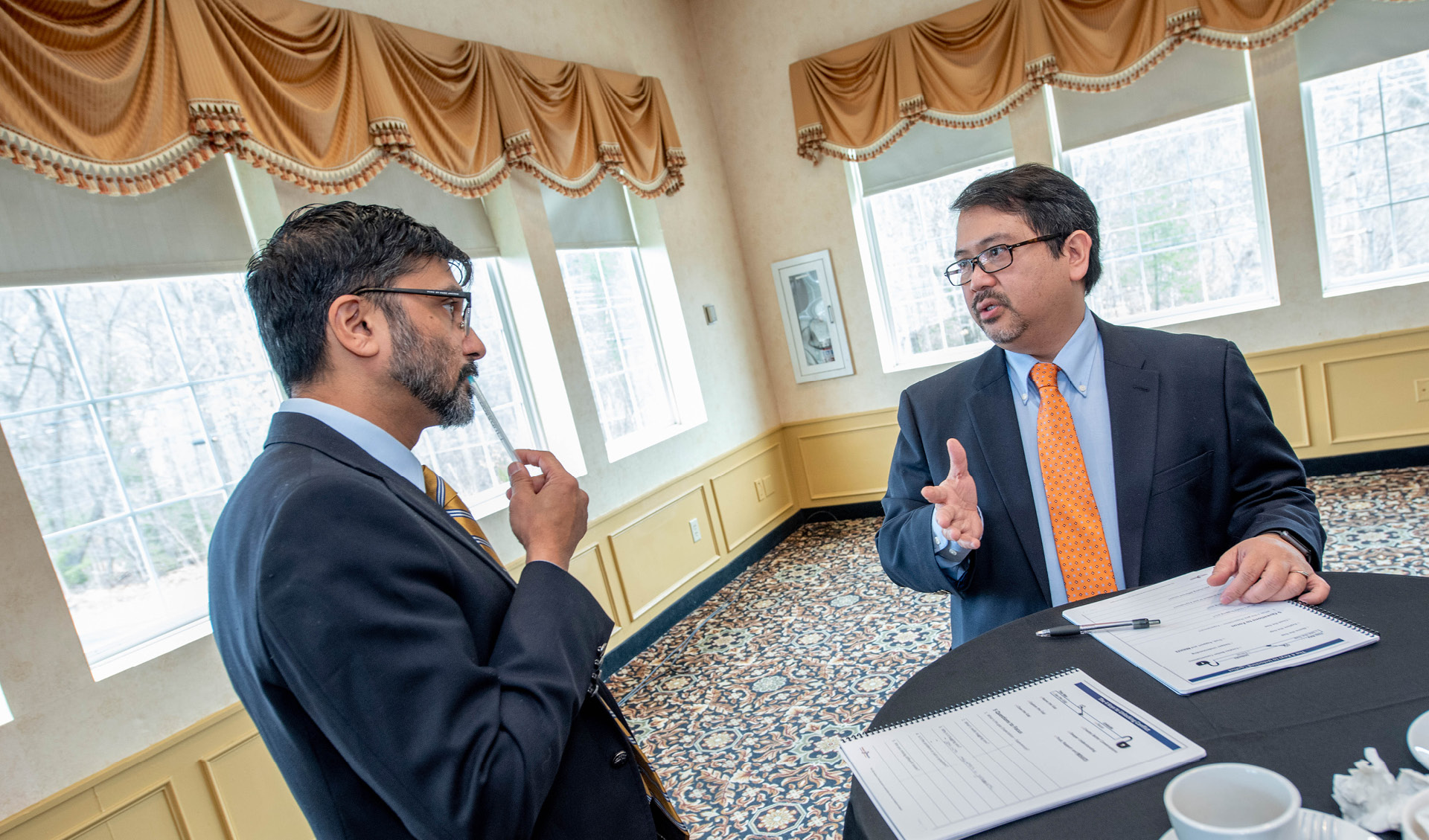 two physicians in an engaging conversation 