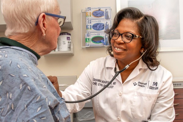 Doctor Myers with a patient